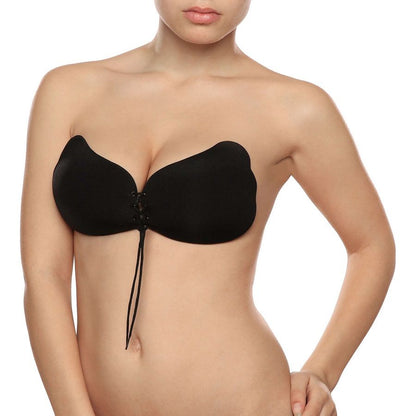 BYE-BRA - REFUERZO PUSH-UP CON ENCAJE COPA B NEGRO