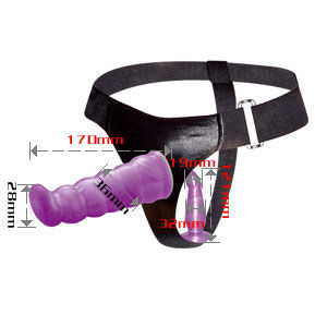 BAILE - ARNÉS ANAL Y VAGINAL GPOINT LILA PARA MUJER 17 CM