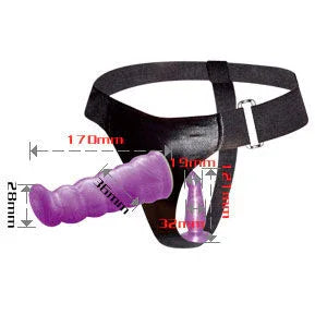 Baile – Harnais Anal et Vaginal Femme Lilas Gpoint 17 cm