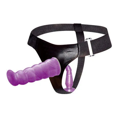 Baile – Harnais Anal et Vaginal Femme Lilas Gpoint 17 cm