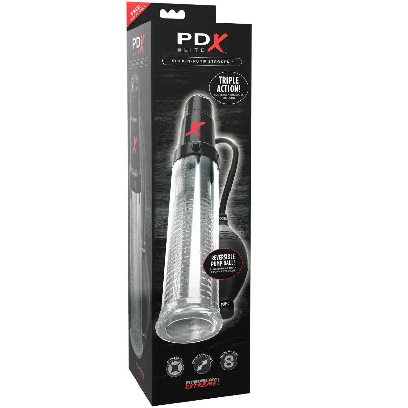 Pdx Elite – Suck N Pump Stroker Masturbateur Vibrant Pompe D'Aspiration