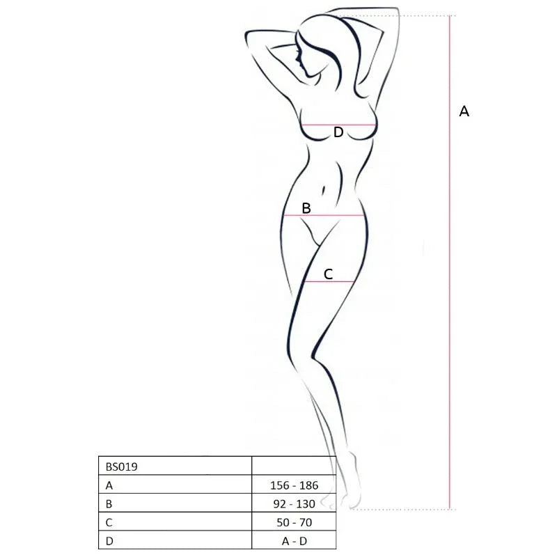 Passion – Femme Bs019 Bodystocking Noir taille Unique
