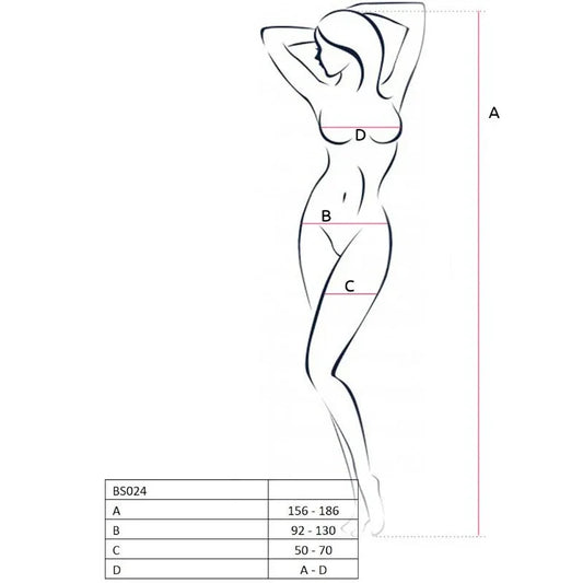 Passion – Femme Bs024 Bodystocking Blanc taille Unique