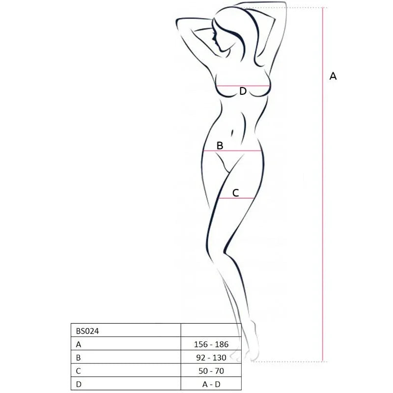 Passion – Femme Bs024 Bodystocking Noir taille Unique