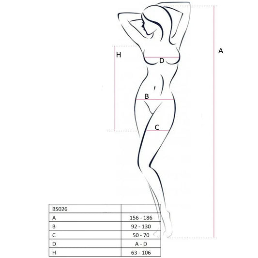 Passion – Femme Bs026 Bodystocking Blanc Style Robe taille Unique
