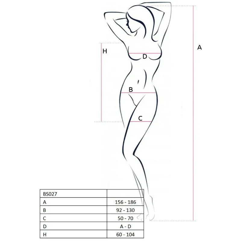 Passion – Femme Bs027 Bodystocking Blanc Style Robe taille Unique
