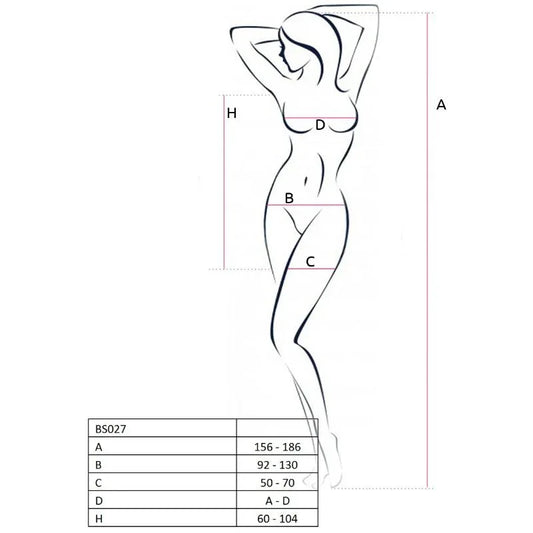 Passion – Femme Bs027 Bodystocking Blanc Style Robe taille Unique