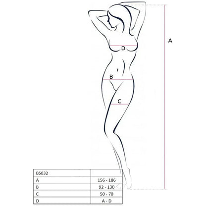 Passion – Femme Bs032 Bodystocking Noir taille Unique