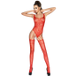 PASIÓN - MUJER BS034 BODYSTOCKING ROJO TALLA ÚNICA