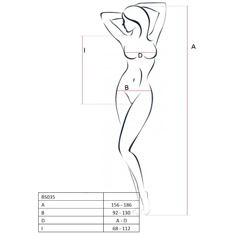 Passion – Femme Bs035 Bodystocking Noir taille Unique