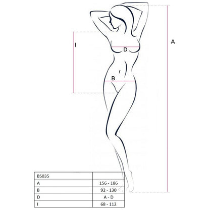 PASIÓN - MUJER BS035 BODYSTOCK BLANCO TALLA ÚNICA