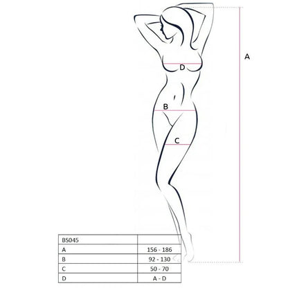 Passion – Femme Bs045 Bodystocking Noir taille Unique