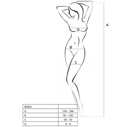 PASIÓN - MUJER BS031 BODYSTOCK BLANCO TALLA ÚNICA