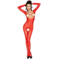 PASIÓN - MUJER BS031 BODYSTOCKING ROJO TALLA ÚNICA