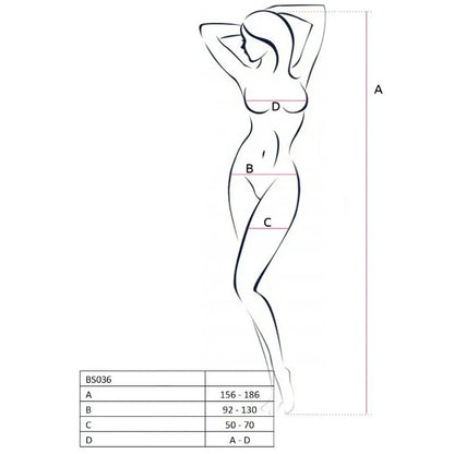 Passion – Femme Bs036 Bodystocking Blanc taille Unique