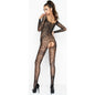 PASIÓN - MUJER BS031 BODYSTOCKING NEGRO TALLA ÚNICA