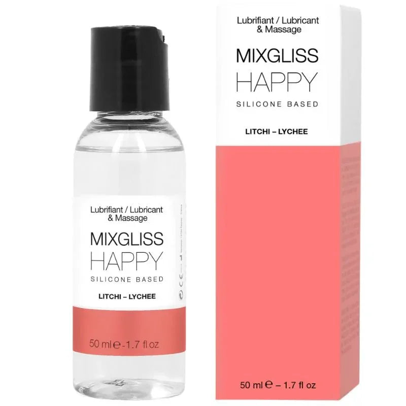 Mixgliss – Lubrifiant Silicone Happy Litchi 50 ml – Sensations Intenses & Excitation Maximale