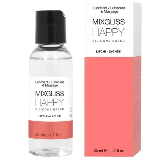 Mixgliss – Lubrifiant Silicone Happy Litchi 50 ml – Sensations Intenses & Excitation Maximale