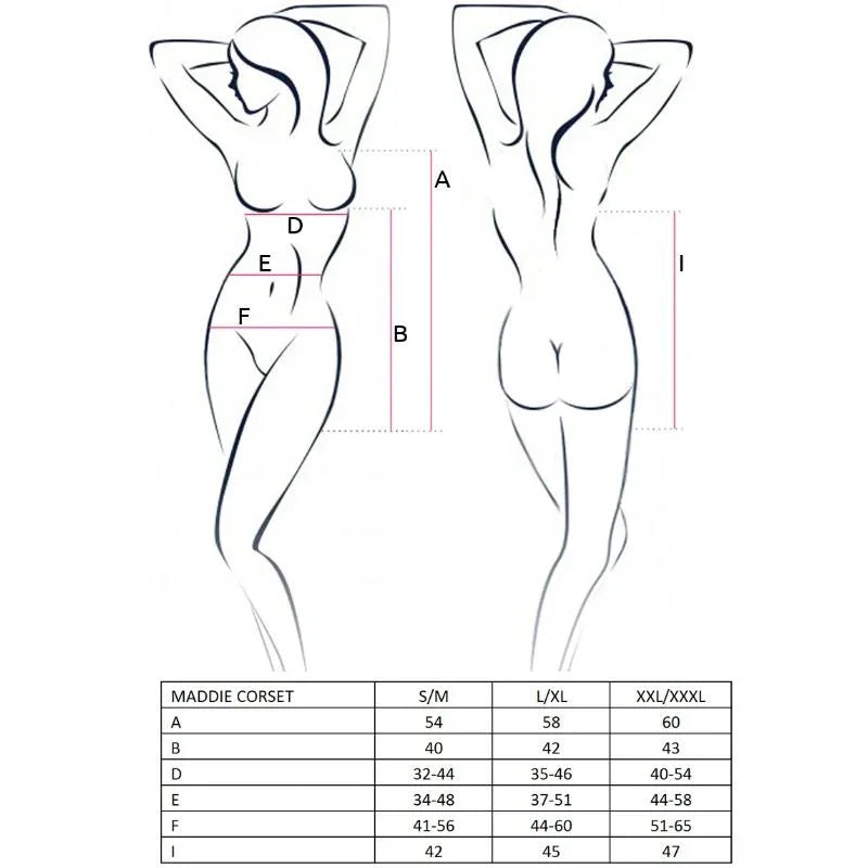 Passion – Femme Maddie Corset Noir taille S / M