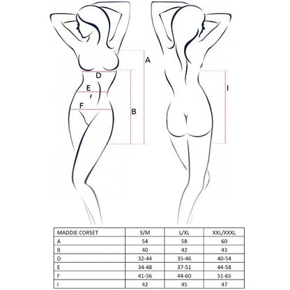 Passion – Femme Maddie Corset Noir taille S / M