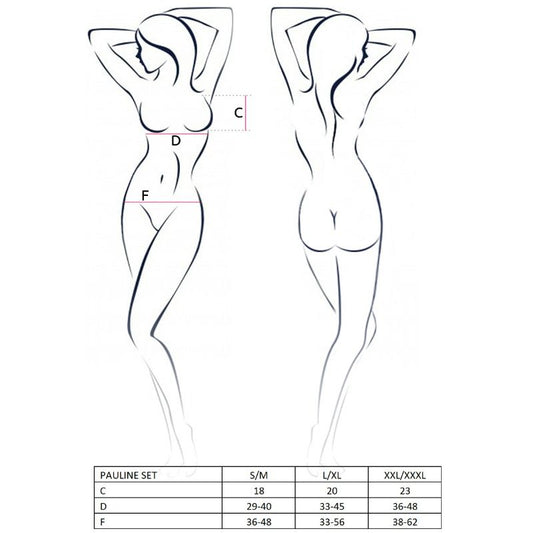 PASIÓN - CONJUNTO DE 3 PIEZAS PAULINE PARA MUJER TALLA L/XL