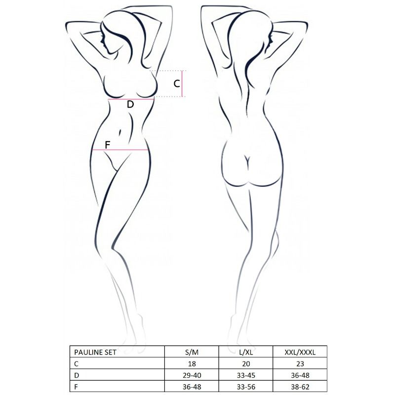 PASIÓN - CONJUNTO DE 3 PIEZAS PAULINE PARA MUJER TALLA L/XL