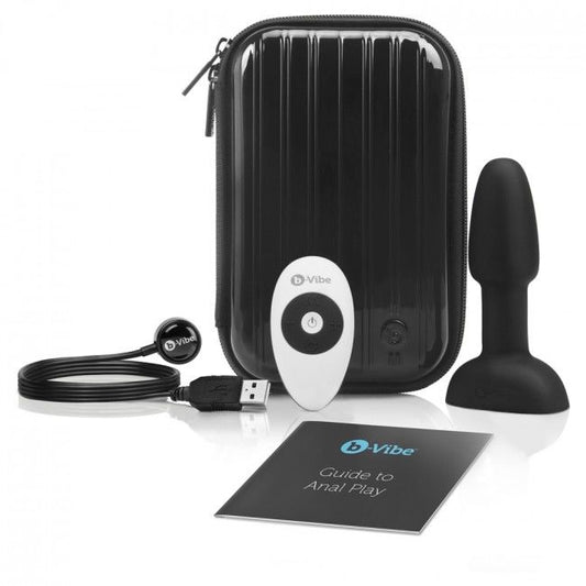 B-VIBE - PLUG ANAL DE CONTROL REMOTO RIMMING PEQUEÑO NEGRO