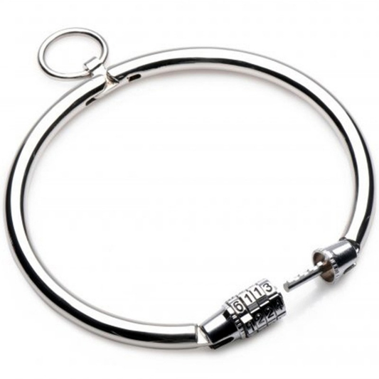 COLLAR DE METAL DURO CON CIERRE COMBINADO DE 12 CM