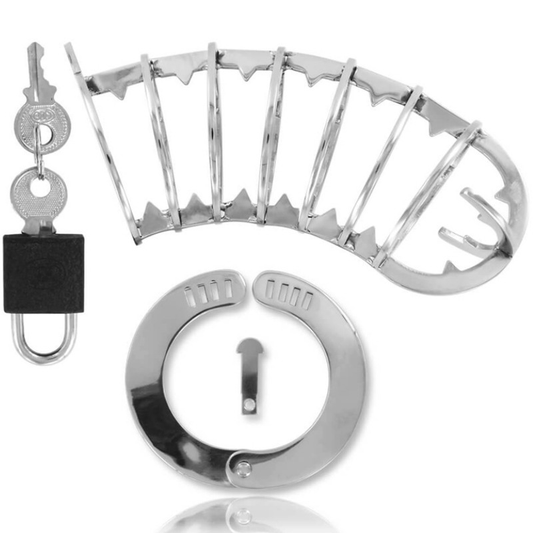 HARD METAL - PENIS CAGE WITH SECURITY LOCK 14 CM