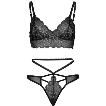 LEG AVENUE - CONJUNTO DE TANGA DE 2 PIEZAS CON CORTE DE TIRAS M/L
