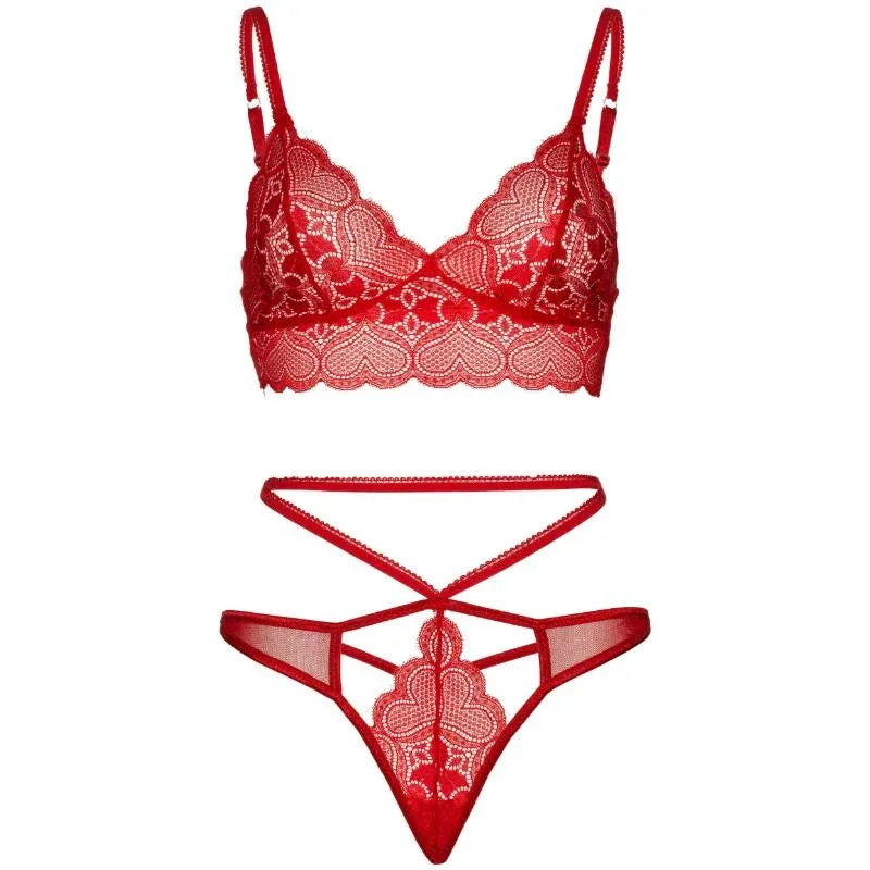 Leg Avenue – Ensemble 2 Pièces Bralette et String Dentelle M / l