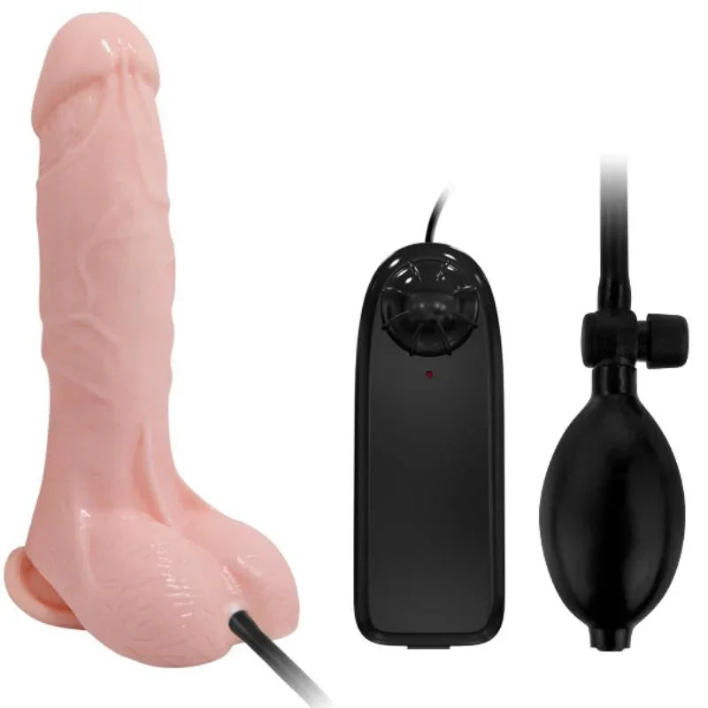 Baile – Gode Vibrant et Gonflable Réaliste 18.8 cm