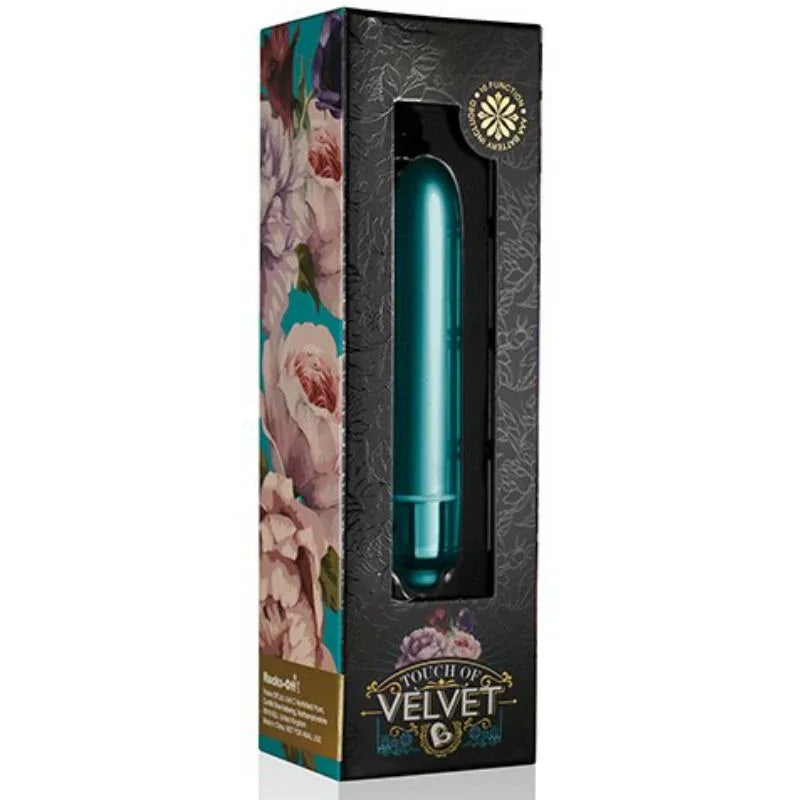Rocks Off – Balle Vibrante Touche de Pétales de Paon en Velours
