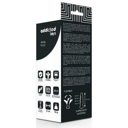 Addicted Toys – Plug Anal 17 cm Noir