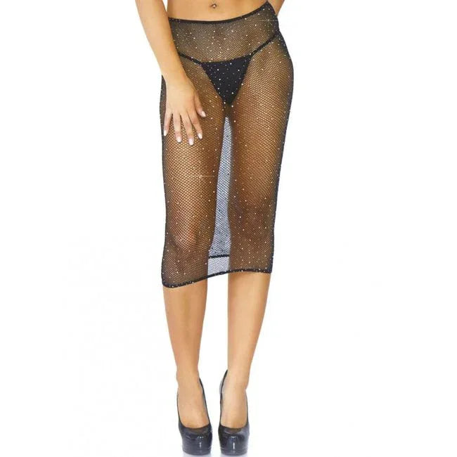 Leg Avenue – Résille Cristalisée Multidress Noir Os