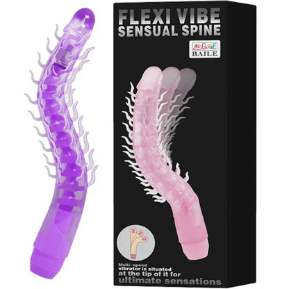 Baile – Flexi Vibe Sensual Spine Gode Vibrant Pliable Lilas 23.5 cm