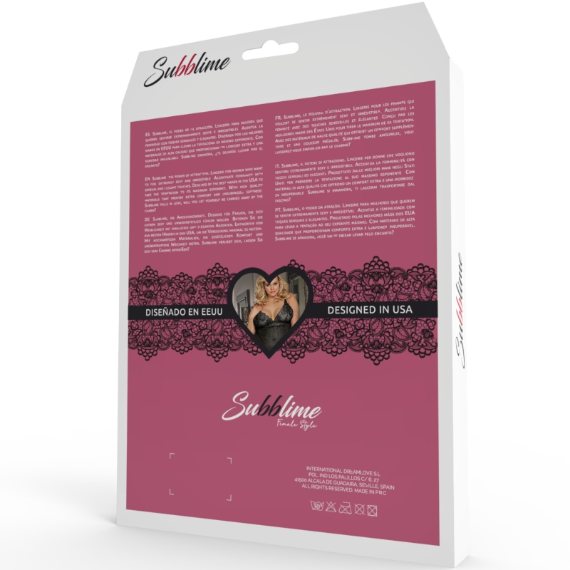 SUBBLIME - TEDDY DE MANGA CORTA QUEEN PLUS FETISH