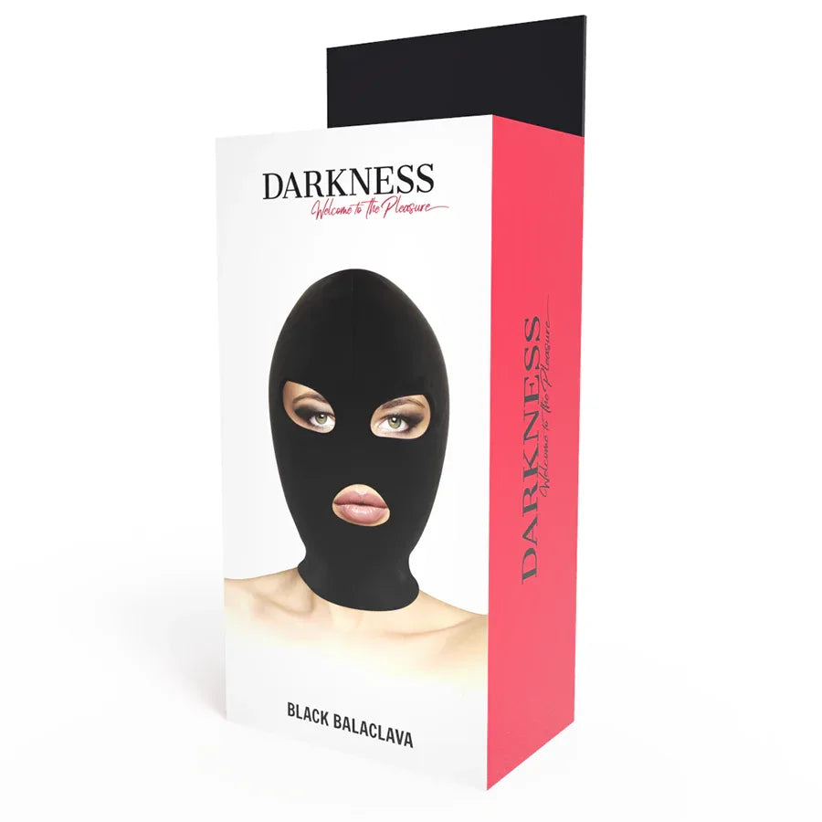 Darkness – Masque de Soumission Bdsm Bouche et Yeux Noir