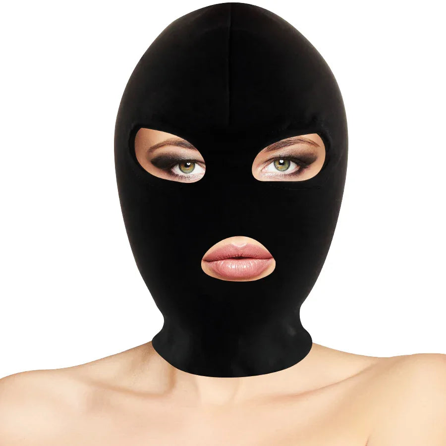 Darkness – Masque de Soumission Bdsm Bouche et Yeux Noir