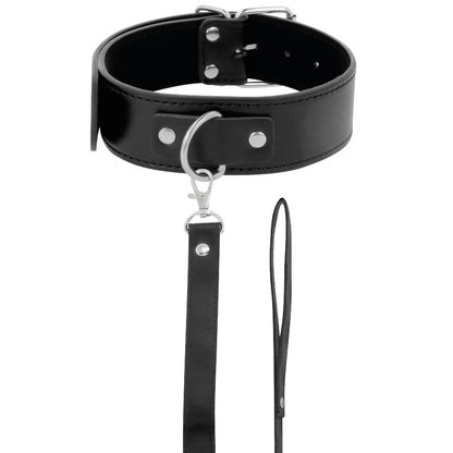DARKNESS - POSTURE COLLIER WITH CHAIN IN LEATHER