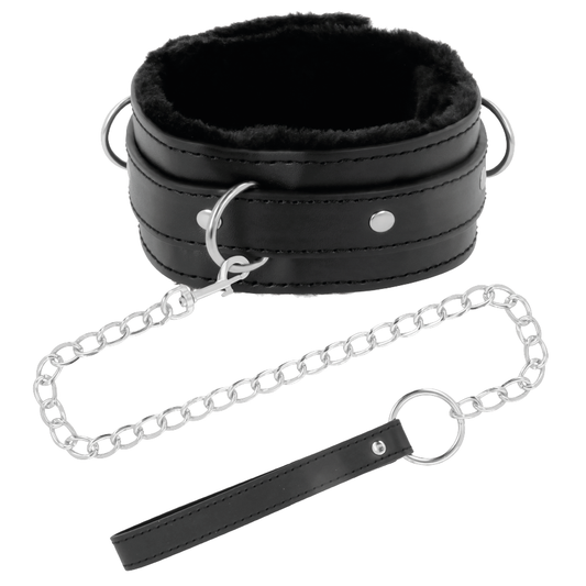 DARKNESS - COMFORTABLE POSTURE COLLIER AVEC CHAÎNE IN LEATHER