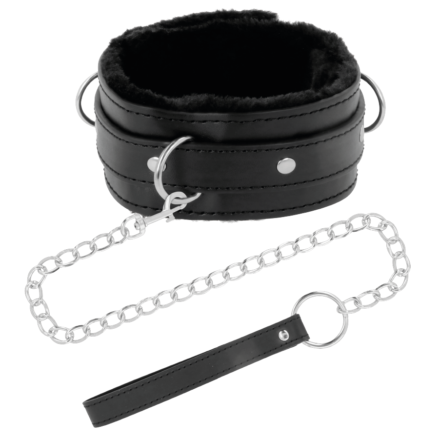 OSCURIDAD - COLLAR DE POSTURA CÓMODO CON CADENA DE CUERO