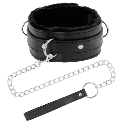 OSCURIDAD - COLLAR DE POSTURA CÓMODO CON CADENA DE CUERO