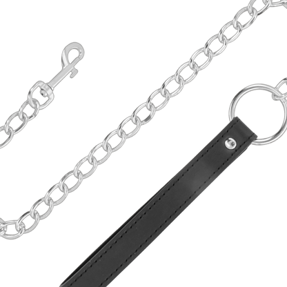 OSCURIDAD - COLLAR DE POSTURA CÓMODO CON CADENA DE CUERO