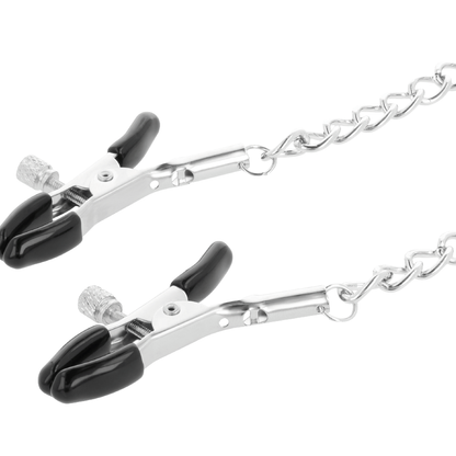 OSCURIDAD - COLLAR NEGRO CON PINZA PARA PEZONES