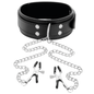 OSCURIDAD - COLLAR NEGRO CON PINZA PARA PEZONES