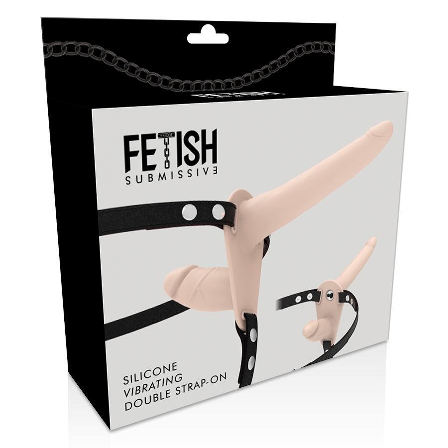 ARNÉS FETISH SUBMISSIVE - VIBRADOR DE DOBLE PENETRACIÓN FLESH UP