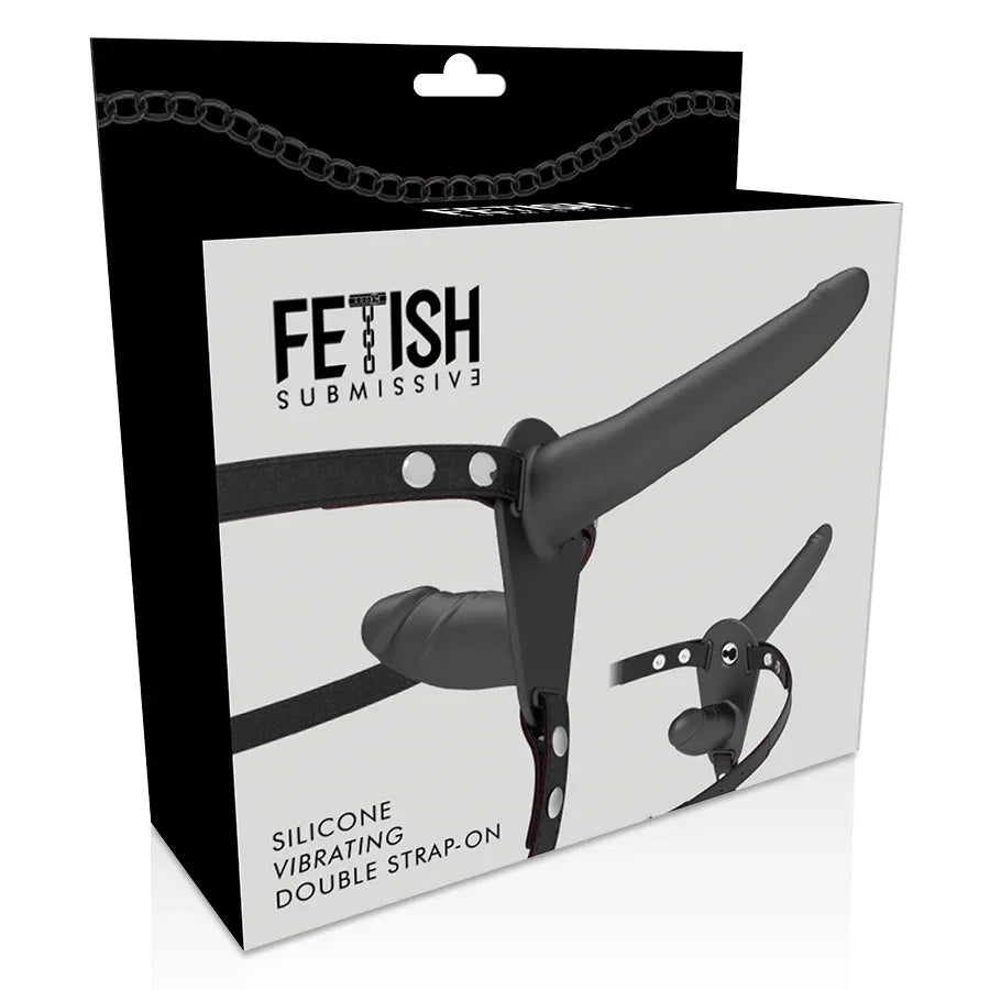 Fetish Submissive Harness – Vibrateur Noir Double Pénétration