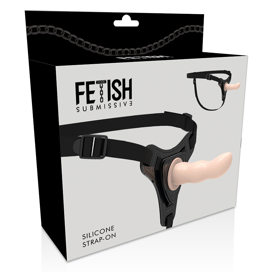 ARNÉS FETISH SUBMISSIVE - SILICONA PUNTO G CARNE 12,5 CM