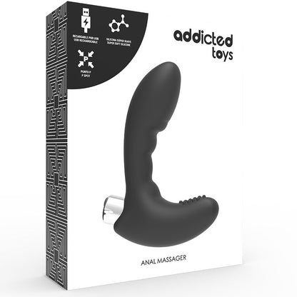 ADDICTED TOYS - VIBRADOR DE PRÓSTATA RECARGABLE MODELO 4 - NEGRO